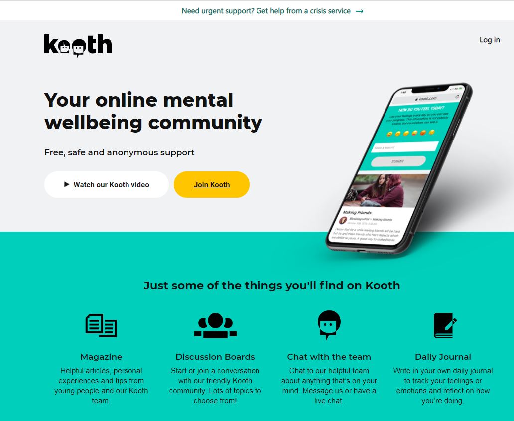 Kooth - online mental wellbeing